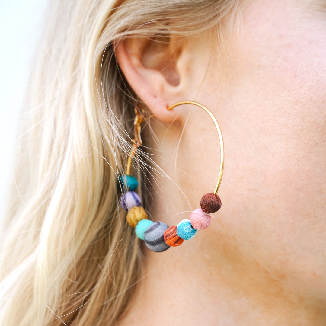 Kantha Earrings