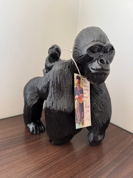 Wooden Gorilla Carving