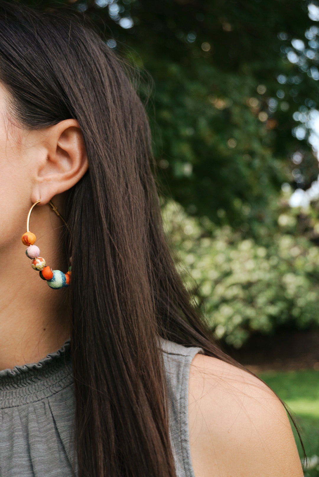 Kantha Earrings Healing Hands International