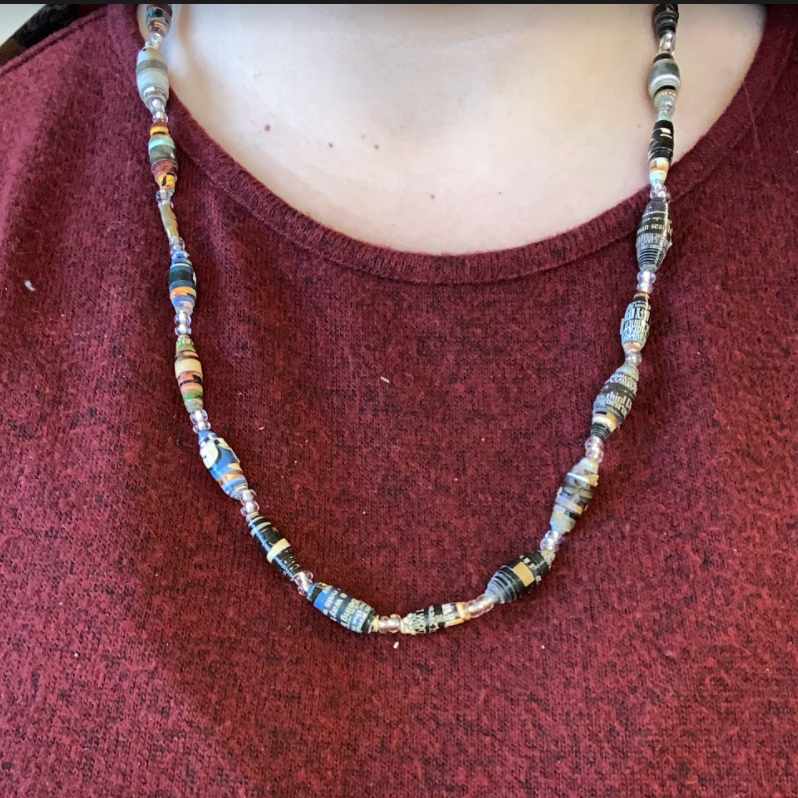 Mozambican Paper Bead Necklace